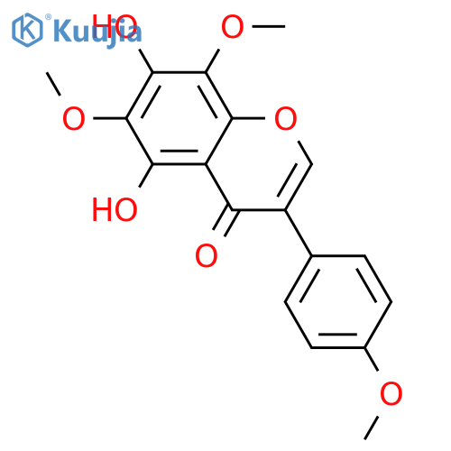 4H-1-Benzopyran-4-one,5,7-dihydroxy-6,8-dimethoxy-3-(4-methoxyphenyl)- structure