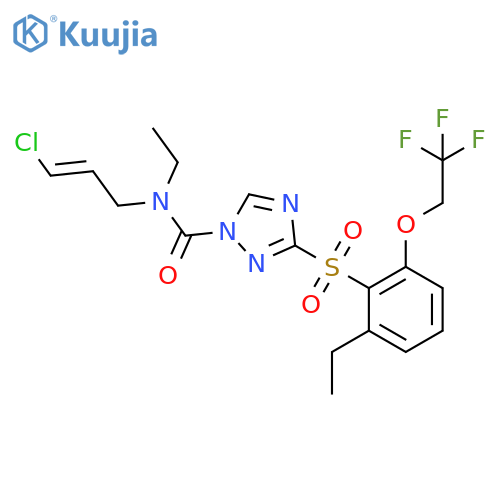 1H-1,2,4-Triazole-1-carboxamide, N-(3-chloro-2-propen-1-yl)-N-ethyl-3-[[2-ethyl-6-(2,2,2-trifluoroethoxy)phenyl]sulfonyl]- structure