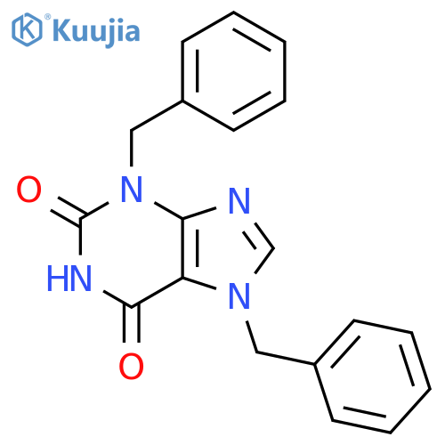 3,7-dibenzyl-2,3,6,7-tetrahydro-1H-purine-2,6-dione structure