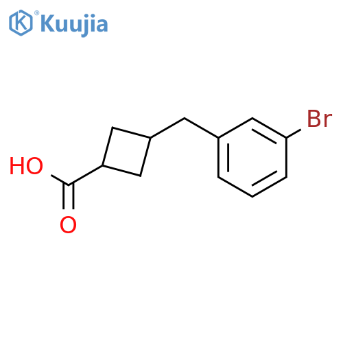 3-(3-Bromobenzyl)cyclobutanecarboxylic acid structure