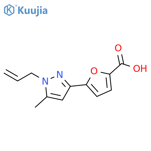5-(1-Allyl-5-methyl-1H-pyrazol-3-yl)-furan-2-carboxylic acid structure