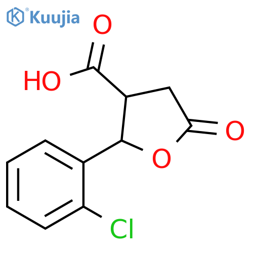 2-(2-Chloro-phenyl)-5-oxo-tetrahydro-furan-3-carboxylic acid structure