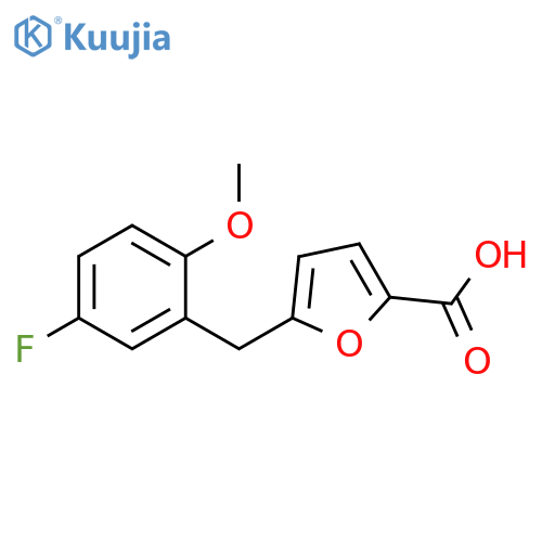 5-(5-Fluoro-2-methoxy-benzyl)-furan-2-carboxylic acid structure