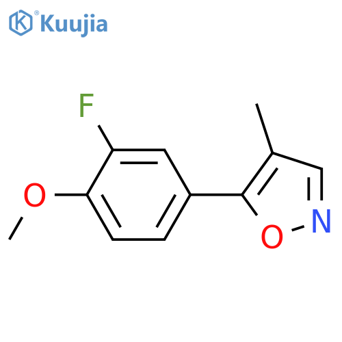 5-(3-Fluoro-4-methoxy-phenyl)-4-methyl-isoxazole structure