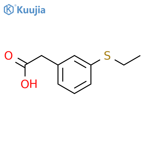 2-3-(ethylsulfanyl)phenylacetic acid structure