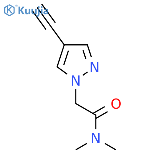 2-(4-ethynyl-1H-pyrazol-1-yl)-N,N-dimethylacetamide structure