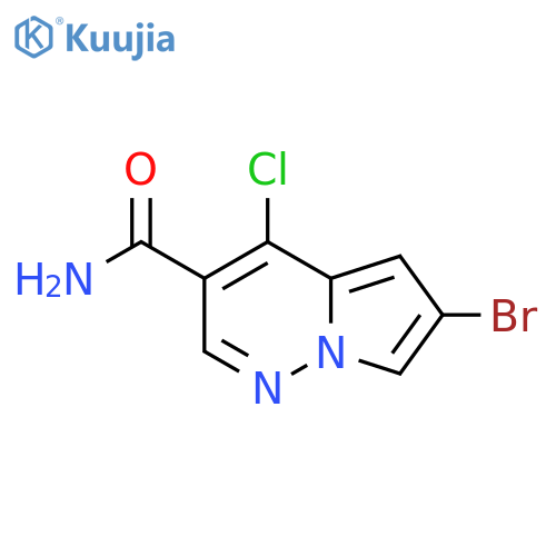 6-Bromo-4-chloropyrrolo[1,2-b]pyridazine-3-carboxamide structure