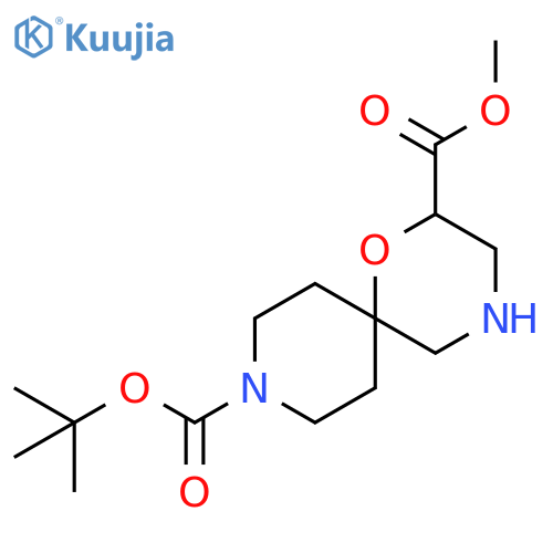 9-(tert-Butyl) 2-methyl 1-oxa-4,9-diazaspiro[5.5]undecane-2,9-dicarboxylate structure