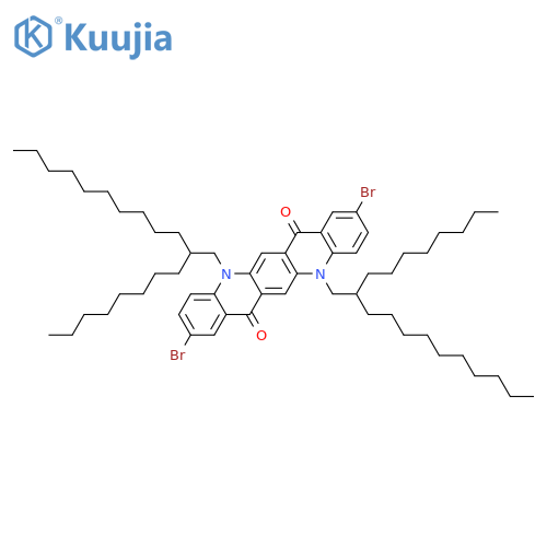 Quino[2,3-b]acridine-7,14-dione, 2,9-dibromo-5,12-dihydro-5,12-bis(2-octyldodecyl)- structure