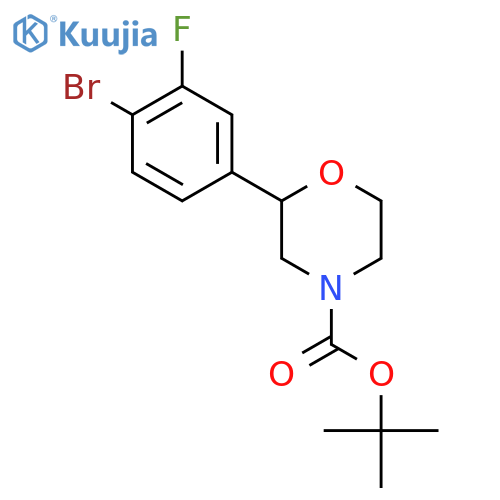 Tert-butyl 2-(4-bromo-3-fluorophenyl)morpholine-4-carboxylate structure