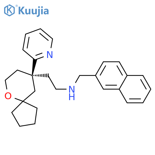 (R)-N-(Naphthalen-2-ylmethyl)-2-(9-(pyridin-2-yl)-6-oxaspiro4.5decan-9-yl)ethanamine structure