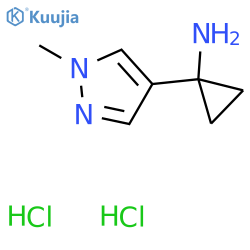 1-(1-methyl-1H-pyrazol-4-yl)cyclopropan-1-amine dihydrochloride structure