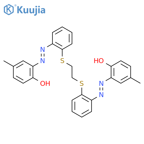 Phenol, 2,2'-[1,2-ethanediylbis(thio-2,1-phenyleneazo)]bis[4-methyl- structure