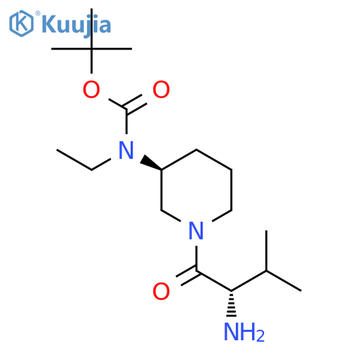 [(S)-1-((S)-2-Amino-3-methyl-butyryl)-piperidin-3-yl]-ethyl-carbamic acid tert-butyl ester structure
