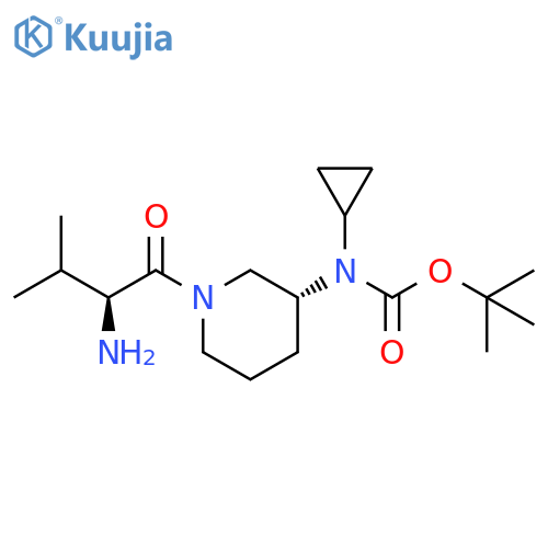 [(R)-1-((S)-2-Amino-3-methyl-butyryl)-piperidin-3-yl]-cyclopropyl-carbamic acid tert-butyl ester structure