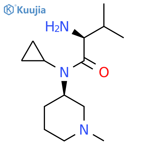 (S)-2-Amino-N-cyclopropyl-3-methyl-N-((R)-1-methyl-piperidin-3-yl)-butyramide structure