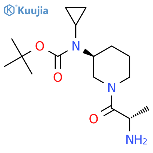 [(S)-1-((S)-2-Amino-propionyl)-piperidin-3-yl]-cyclopropyl-carbamic acid tert-butyl ester structure
