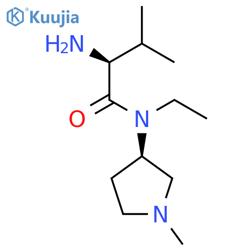 (S)-2-Amino-N-ethyl-3-methyl-N-((R)-1-methyl-pyrrolidin-3-yl)-butyramide structure