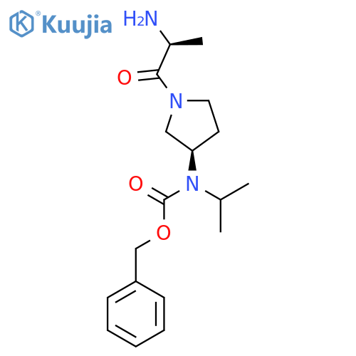 [(R)-1-((S)-2-Amino-propionyl)-pyrrolidin-3-yl]-isopropyl-carbamic acid benzyl ester structure