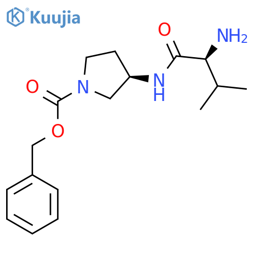 (R)-3-((S)-2-Amino-3-methyl-butyrylamino)-pyrrolidine-1-carboxylic acid benzyl ester structure