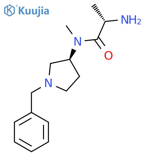 (S)-2-Amino-N-((S)-1-benzyl-pyrrolidin-3-yl)-N-methyl-propionamide structure