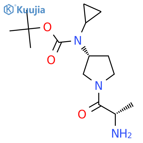 [(R)-1-((S)-2-Amino-propionyl)-pyrrolidin-3-yl]-cyclopropyl-carbamic acid tert-butyl ester structure
