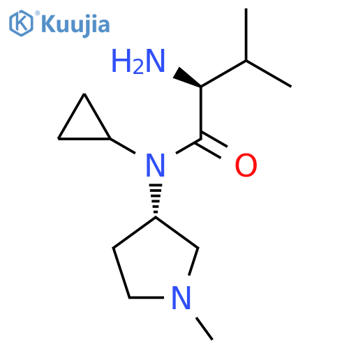 (S)-2-Amino-N-cyclopropyl-3-methyl-N-((S)-1-methyl-pyrrolidin-3-yl)-butyramide structure