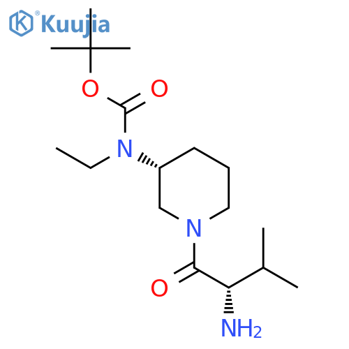 [(R)-1-((S)-2-Amino-3-methyl-butyryl)-piperidin-3-yl]-ethyl-carbamic acid tert-butyl ester structure