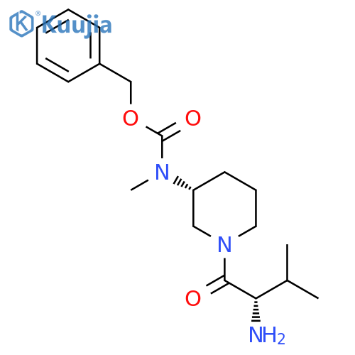 [(R)-1-((S)-2-Amino-3-methyl-butyryl)-piperidin-3-yl]-methyl-carbamic acid benzyl ester structure