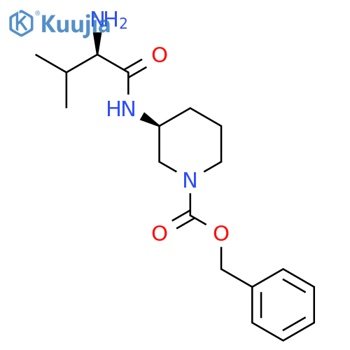 (S)-3-((R)-2-Amino-3-methyl-butyrylamino)-piperidine-1-carboxylic acid benzyl ester structure