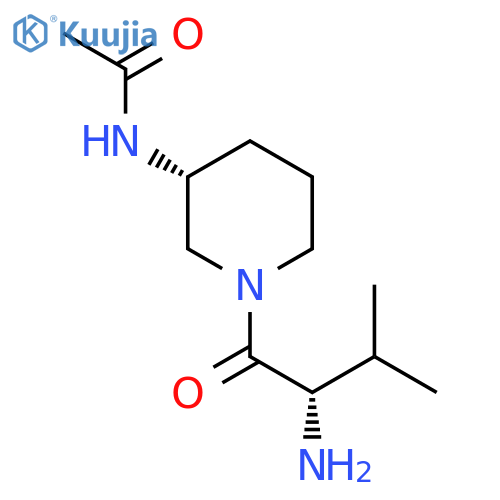 N-[(R)-1-((S)-2-Amino-3-methyl-butyryl)-piperidin-3-yl]-acetamide structure