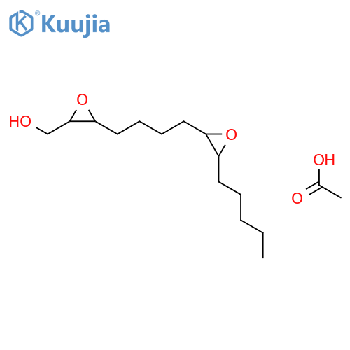 Oxiranemethanol, 3-[4-(3-pentyloxiranyl)butyl]-, acetate structure