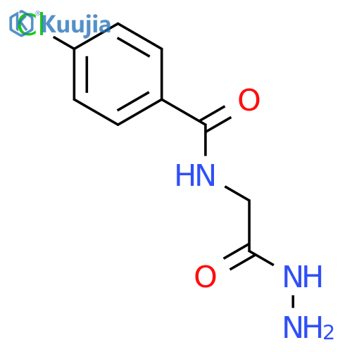 Acetic acid, [(4-chlorobenzoyl)amino]-, hydrazide structure