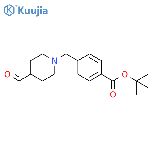 Tert-butyl 4-((4-formylpiperidin-1-yl)methyl)benzoate structure
