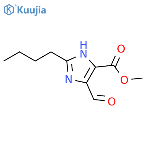 1H-Imidazole-4-carboxylic acid, 2-butyl-5-formyl-, methyl ester structure