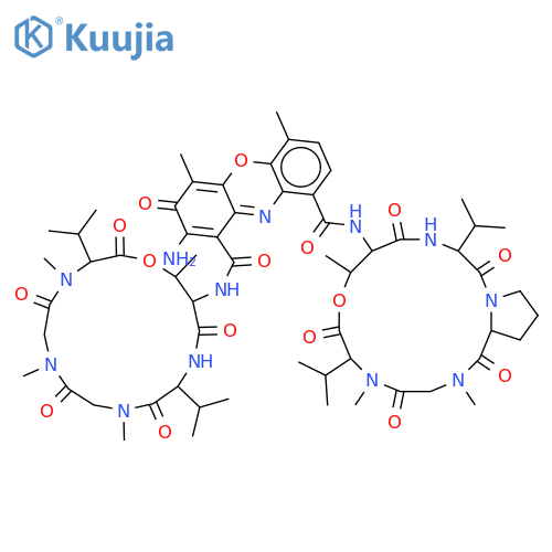2-amino-4,6-dimethyl-3-oxo-N~1~-[4,7,10,16-tetramethyl-3,12-bis(1-methylethyl)-2,5,8,11,14-pentaoxo-1-oxa-4,7,10,13-tetraazacyclohexadecan-15-yl]-N~9~-[2,5,9-trimethyl-6,13-bis(1-methylethyl)-1,4,7,11,14-pentaoxohexadecahydro-1H-pyrrolo[2,1-i][1,4,7,10,13 structure