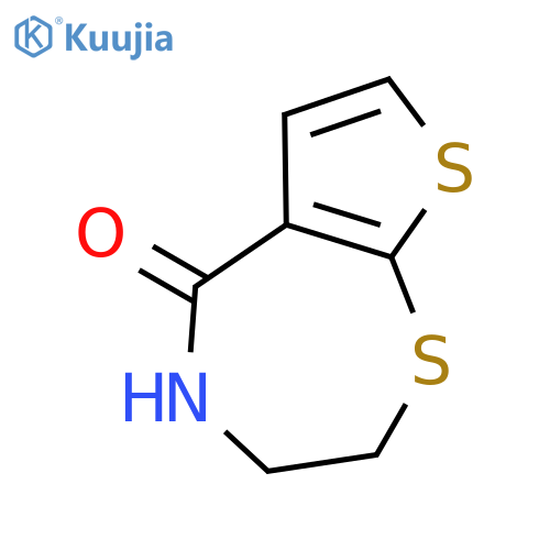 Thieno[3,2-f]-1,4-thiazepin-5(2H)-one, 3,4-dihydro- structure