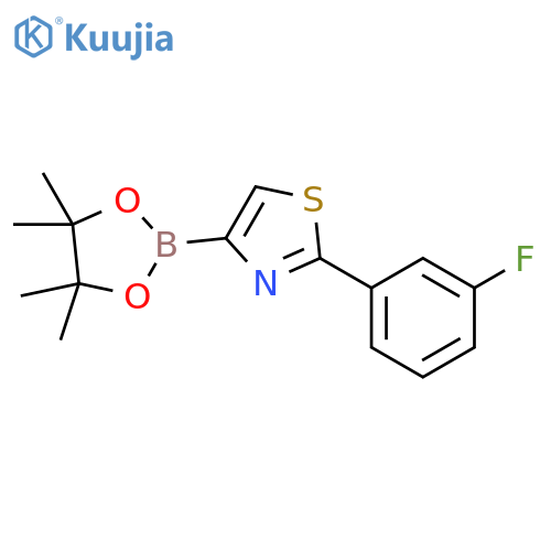 2-(3-fluorophenyl)-4-(4,4,5,5-tetramethyl-1,3,2-dioxaborolan-2-yl)thiazole structure