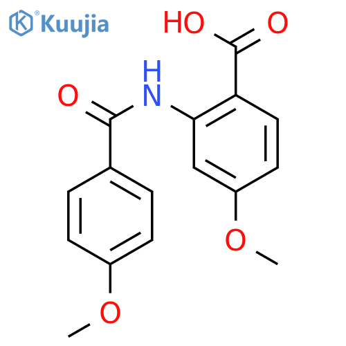 4-methoxy-2-[(4-methoxybenzoyl)amino]benzoic acid structure