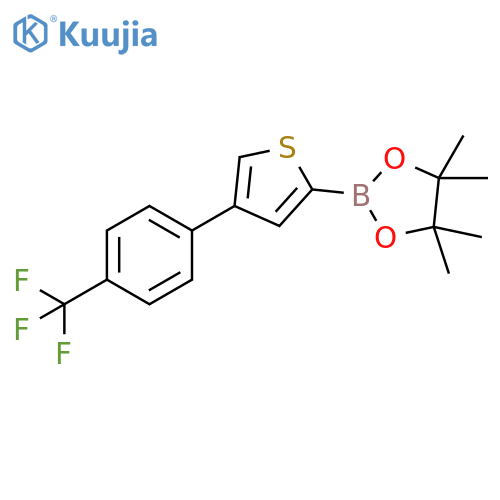 4-(4-Trifluoromethylphenyl)thiophene-2-boronic acid pinacol ester structure