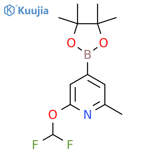 2-(Difluoromethoxy)-6-methyl-4-(4,4,5,5-tetramethyl-1,3,2-dioxaborolan-2-yl)pyridine structure