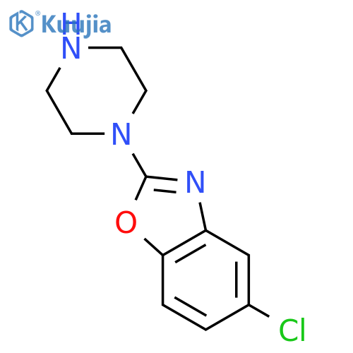 5-chloro-2-(piperazin-1-yl)-1,3-benzoxazole structure
