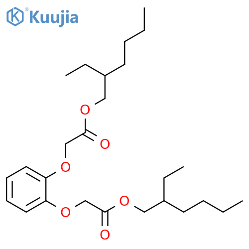 Acetic acid, 2,2'-[1,2-phenylenebis(oxy)]bis-, bis(2-ethylhexyl) ester structure