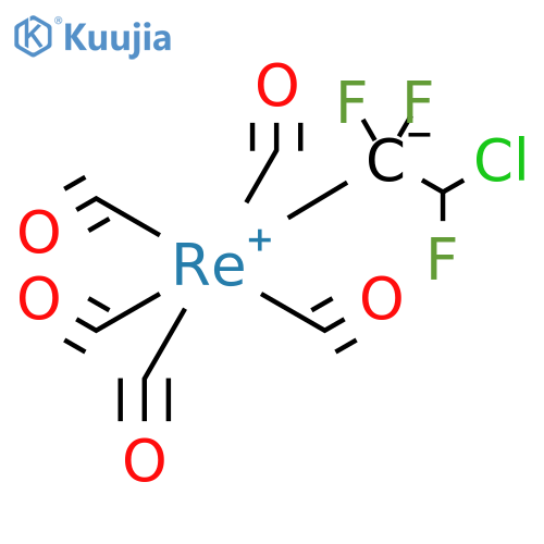 Rhenium, pentacarbonyl(2-chloro-1,1,2-trifluoroethyl)-, (OC-6-22)- structure