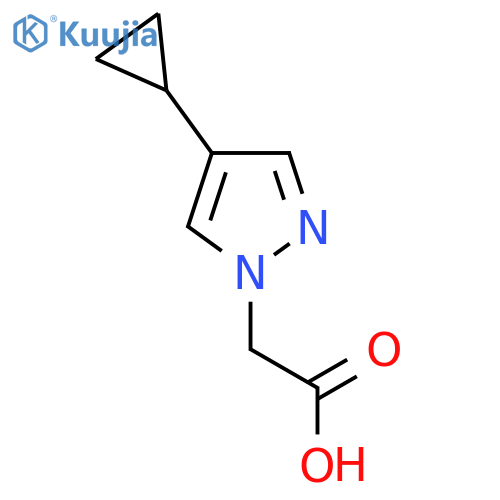 2-(4-Cyclopropyl-1H-pyrazol-1-yl)acetic acid structure
