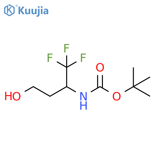 Carbamic acid, N-[3-hydroxy-1-(trifluoromethyl)propyl]-, 1,1-dimethylethyl ester structure