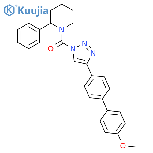 (4-(4'-Methoxy-[1,1'-biphenyl]-4-yl)-1H-1,2,3-triazol-1-yl)(2-phenylpiperidin-1-yl)methanone structure