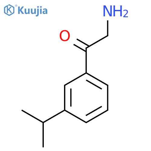 2-amino-1-3-(propan-2-yl)phenylethan-1-one structure