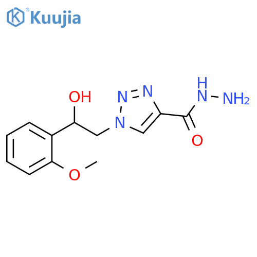 1-[2-hydroxy-2-(2-methoxyphenyl)ethyl]-1H-1,2,3-triazole-4-carbohydrazide structure