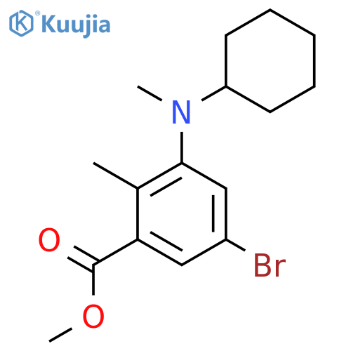 Methyl 5-bromo-3-(cyclohexyl(methyl)amino)-2-methylbenzoate structure